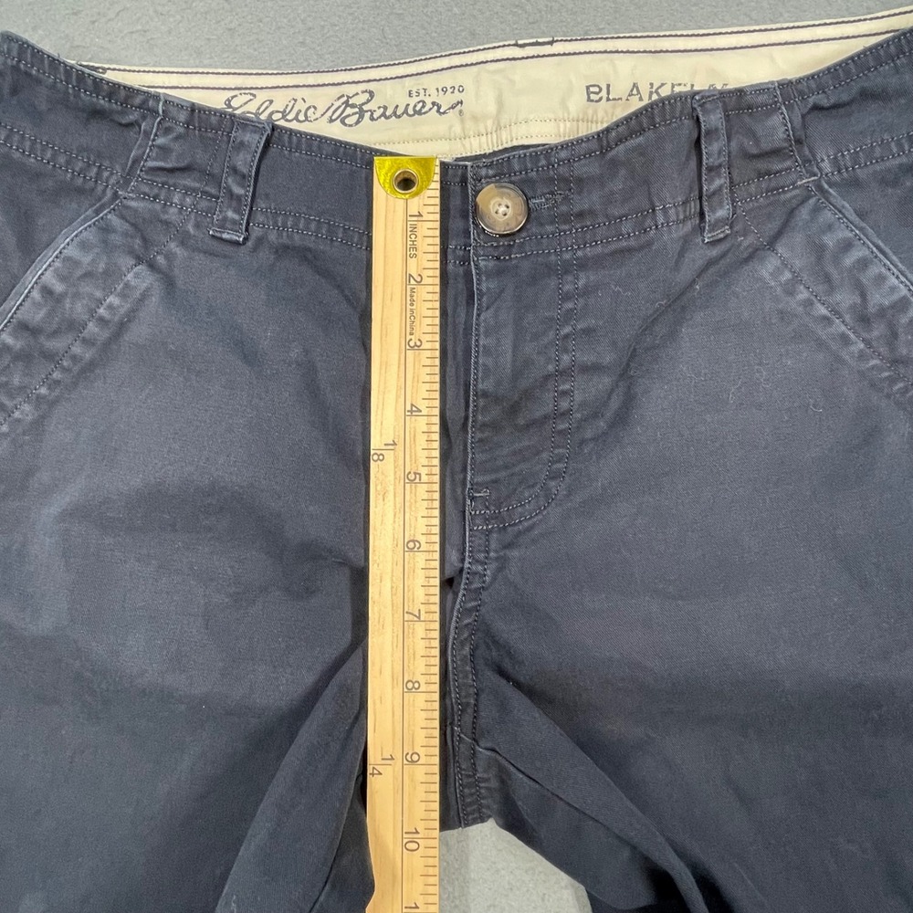 Eddie Bauer Navy Blue Blakely Chino Shorts Women Size 8 Petite - Picture 7 of 9